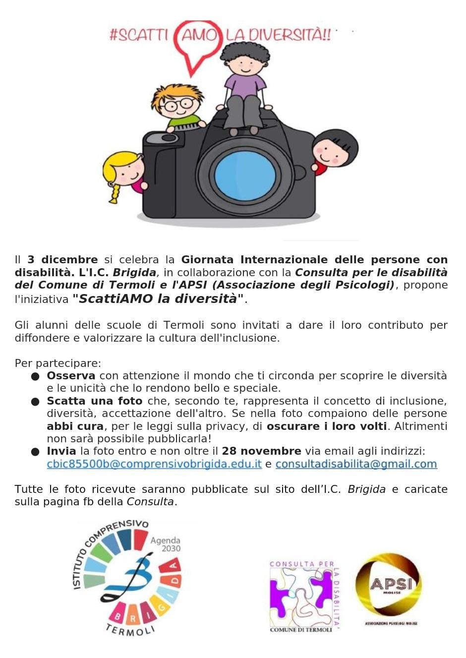 Al momento stai visualizzando SCATTI(AMO) LA DIVERSITA’