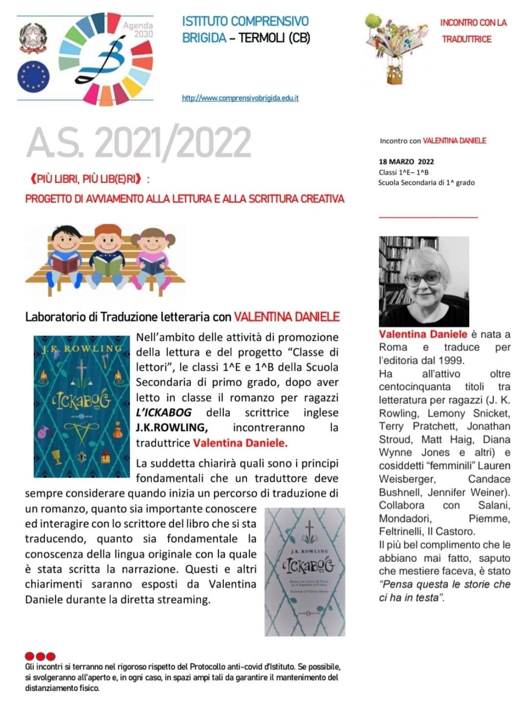 Al momento stai visualizzando “PIU’ LIBRI, PIU’ LIB(E)RI” – LABORATORIO DI TRADUZIONE LETTERARIA CON VALENTINA DANIELE