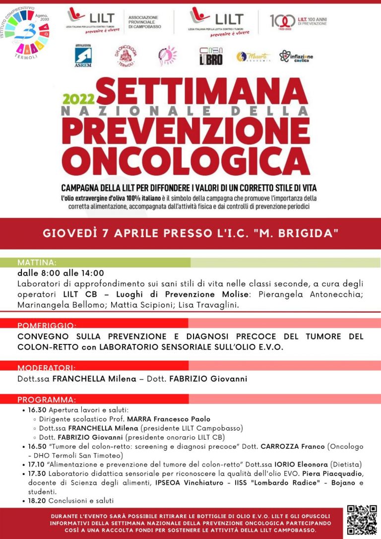 Scopri di più sull'articolo SETTIMANA PREVENZIONE ONCOLOGICA